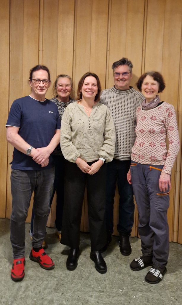 Det nye styret Hans Kristian Hansen, Kari Gaarder, Monica Wessel Nordeng, Hogne Pettersen, Ellen B Pedersen