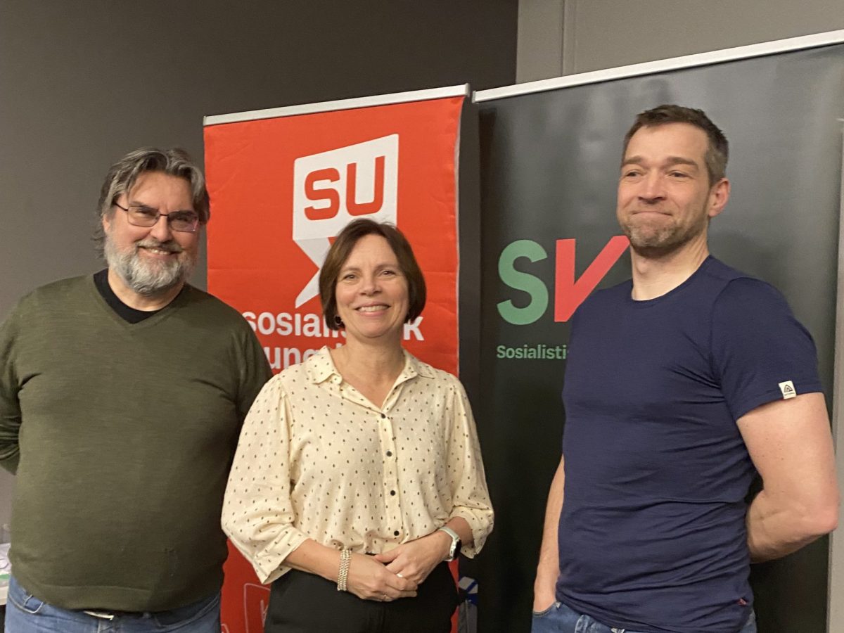 Leder Hogne Pettersen til venstre, Monica Wessel Nordeng og Jarle Jørgensen.